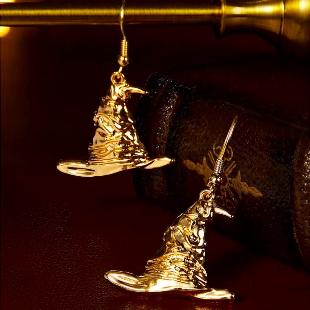 Harry Potter Gold Sorting Hat Earrings